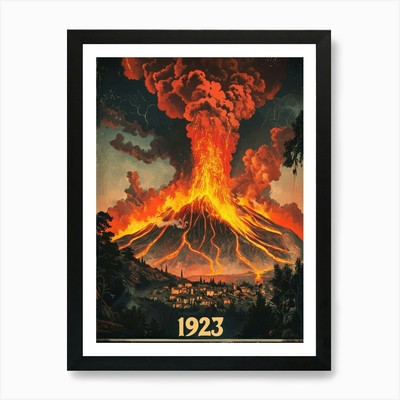 Aihrgdesign A Dramatic Vintage Post Framed Wall Art Poster Canvas Print Picture
