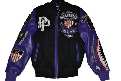 Pelle Pelle Men's American Bruiser Varsity Jacket Leather Wool
