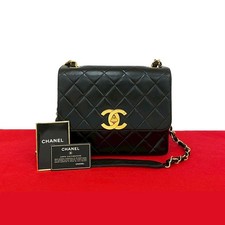 Chanel Matelasse Lambskin Shoulder Bag Women Black One Size 622357