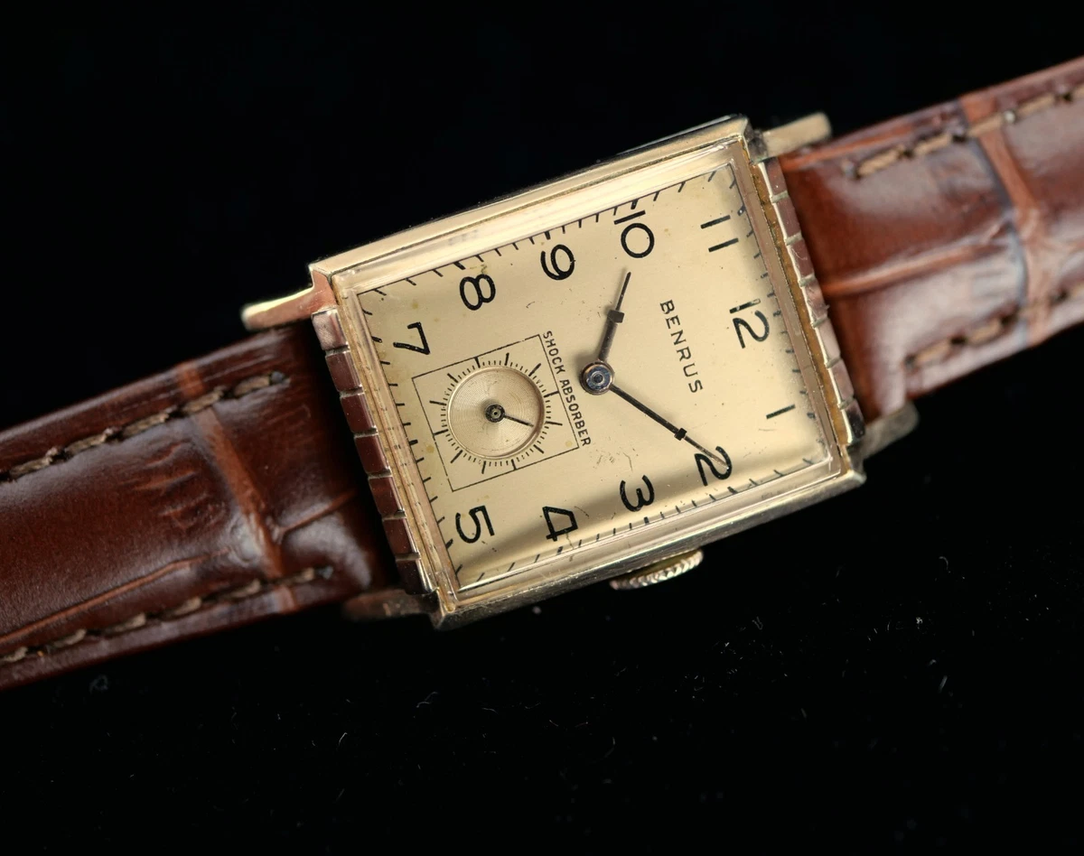 Vintage 22mm Benrus Deco 17 Jewel Men\'s Mechanical Wristwatch BO1 Swiss 10k RGP ce52b80a-14a7-5c1c-947f-  main image 2
