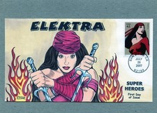WWLF COLLINS FDC   2007  SUPER HEROES   4159i   ELEKTRA