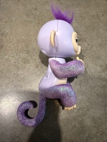 WowWee Kiki Fingerlings Glitter Monkey Interactive Baby Pet - Purple