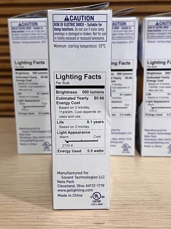 6 x GE 2pk 60W Soft White LED Decorative Light Bulbs (12 Total Bulbs) - Image 4 of 4