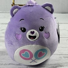 Squishmallows Care Bears Share Bear 8 Inch Hearts Tummy Soft Plush New