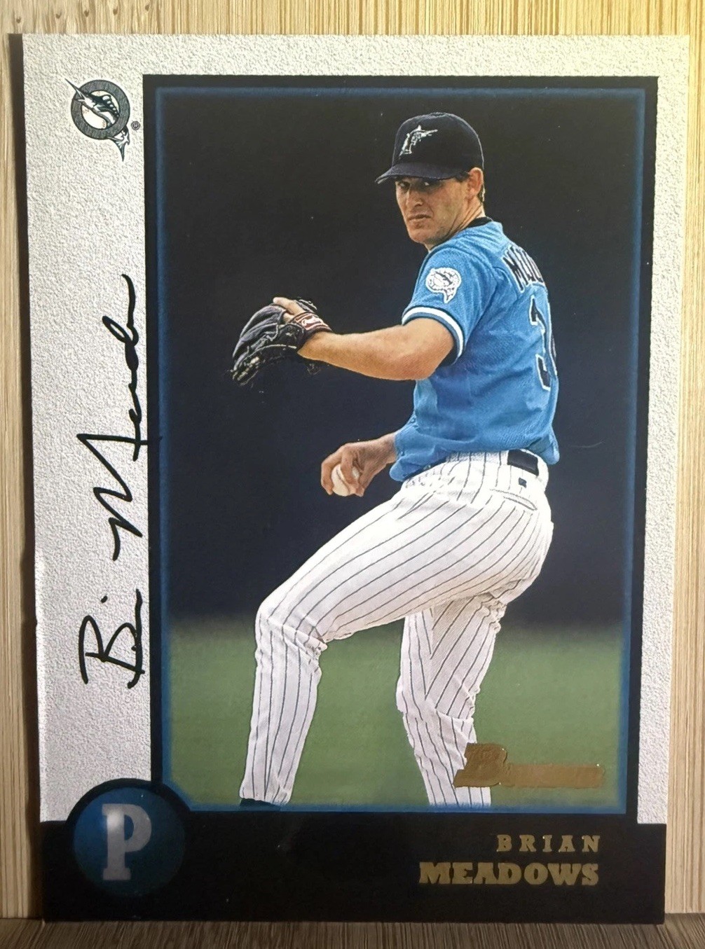Brian Meadows 1998 Bowman #419 Marlins AutographDen