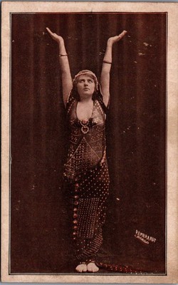 1908 Rembrandt Chicago Exotic Dancer Woman Studio Portrait Postcard RPPC