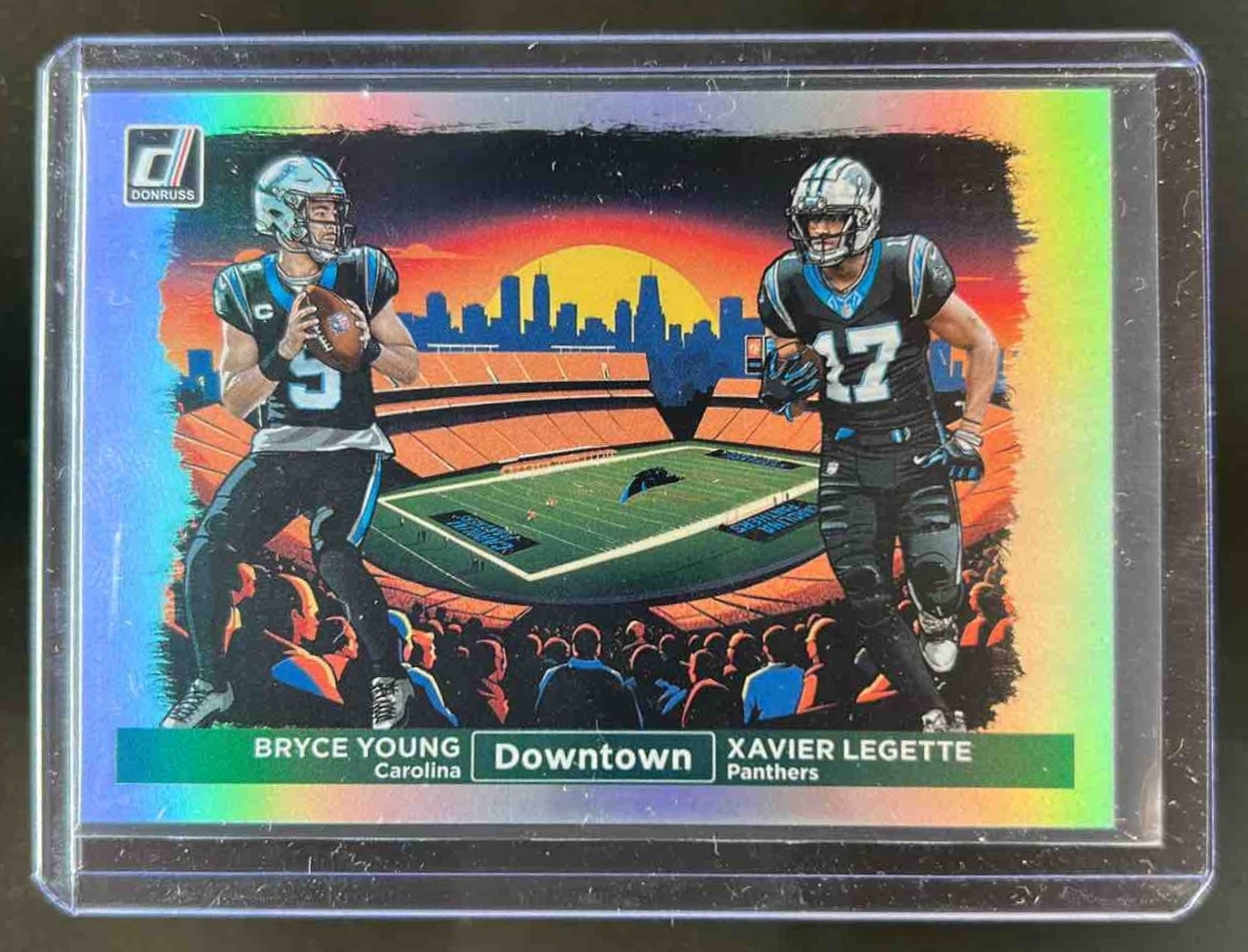 2024 Donruss Bryce Young Xavier Legette Horizontal Downtown! SSP RC #13 Panthers