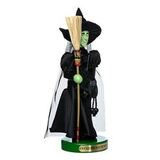 Kurt Adler OZ6161L 11" Wizard of Oz Wicked Witch Nutcracker, Black