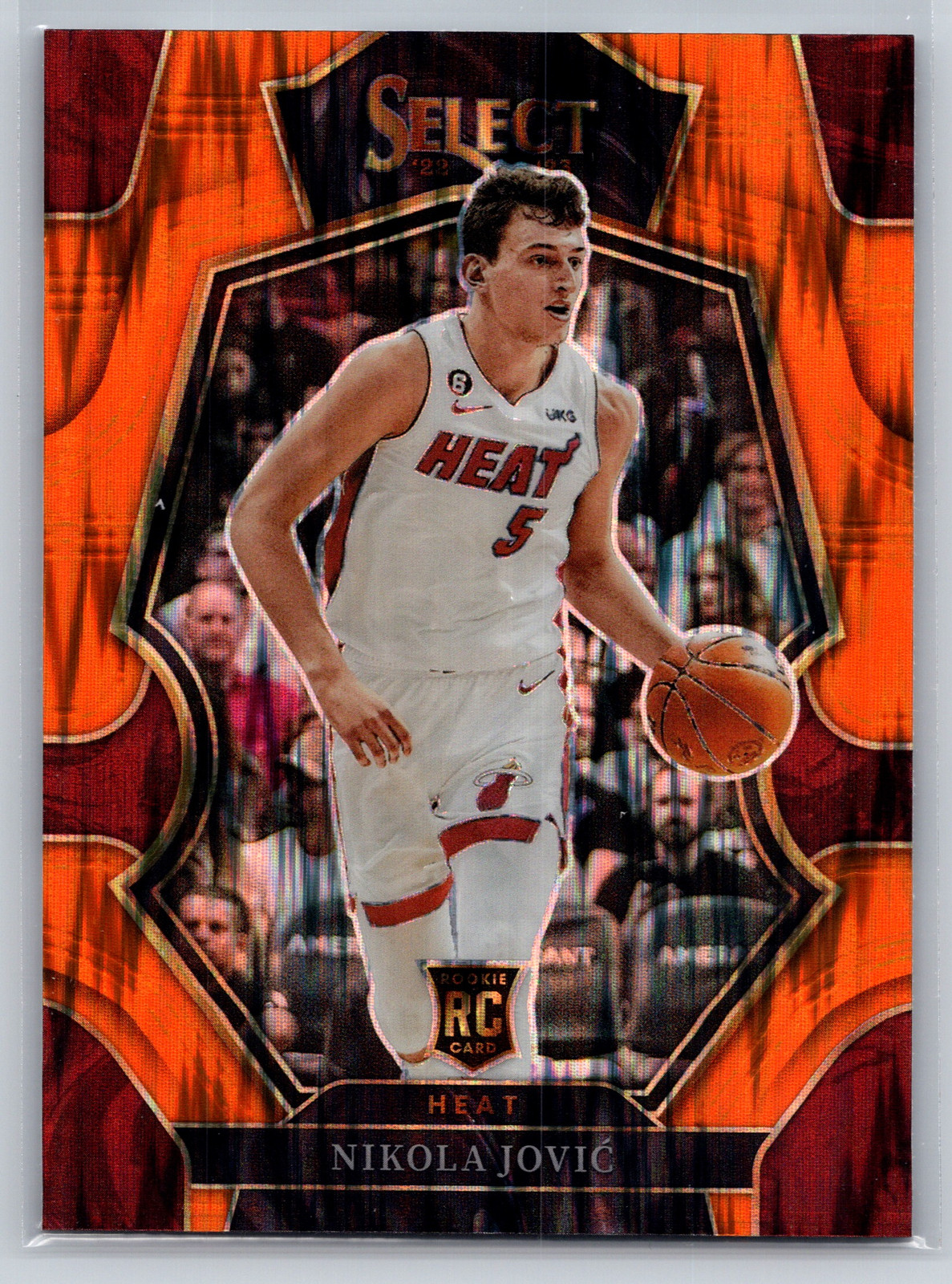2022-23 Panini Select #170 Nikola Jovic Orange Flash Prizms
