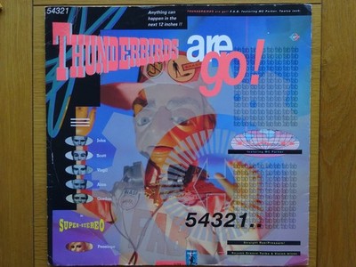 Thunderbirds Are Go 1990 UK 4-track 12'' vinyl single theme F.A.B. MC Parker