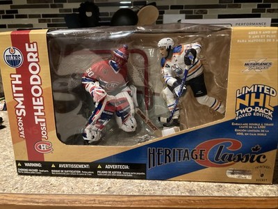 NHL Mcfarlane Heritage Classic 2 Player Set Goalie And Player.. Theodore & Smith