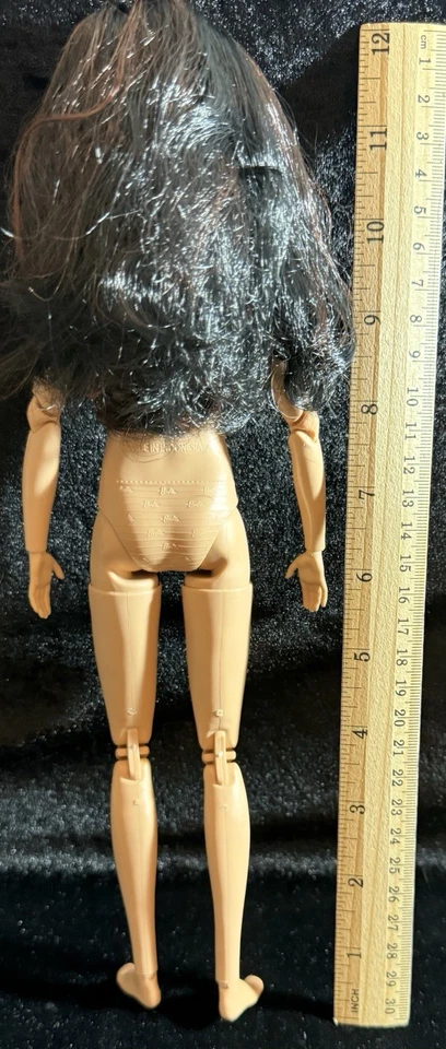 Black/Burgundy Hair Mattel-Articulated Barbie Doll-Nude -L-30 - Image 3 of 4