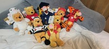 Lot of 8 Winnie The Pooh Theme Mini Bean Bag Plush Disney Store Vintage