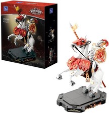 PAN TASY Medieval Knight Building Block Set, 31cm Collectible Model with Armore