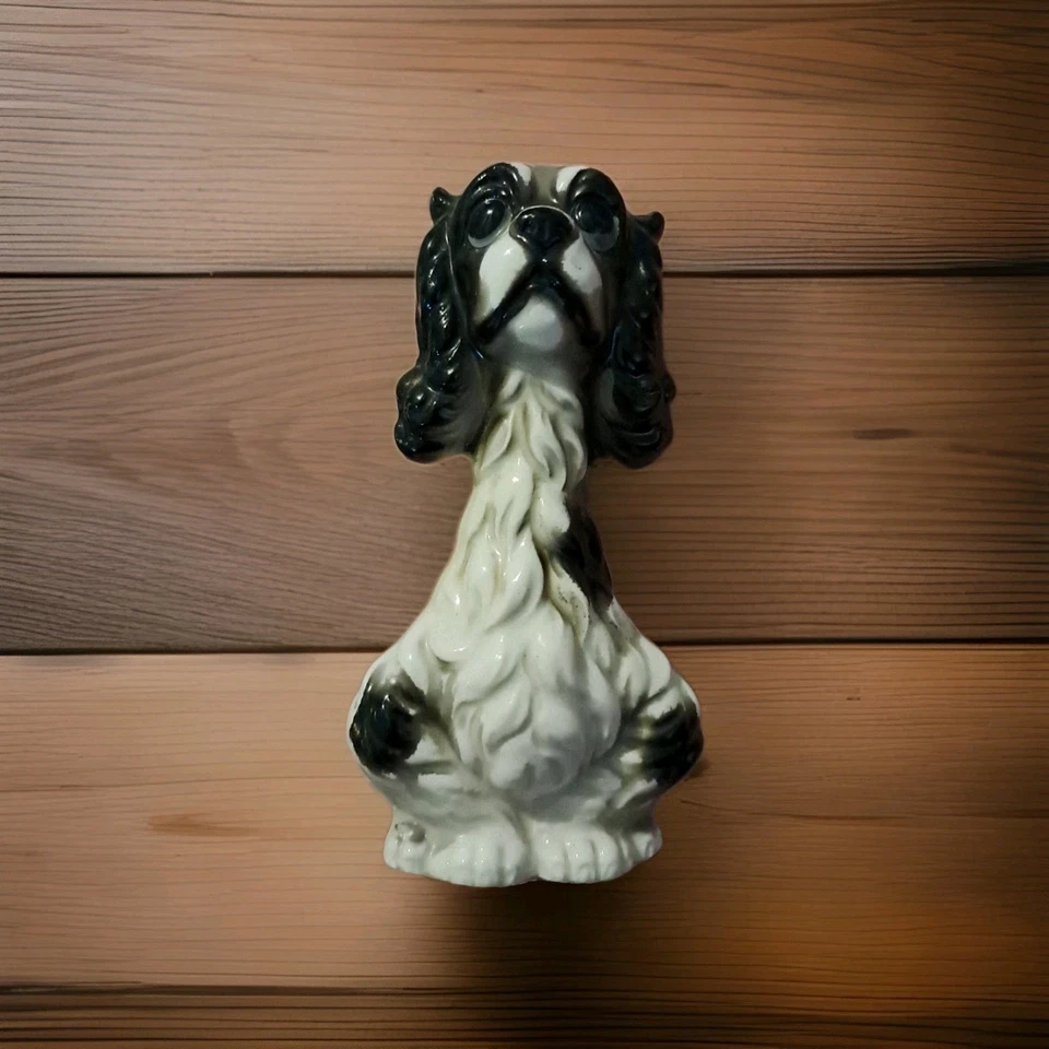 Vintage Pair Norleans Japan Sad Eyed Puppy Dog 60's Ceramic Figurine EC 2-peice  - Image 2 of 4