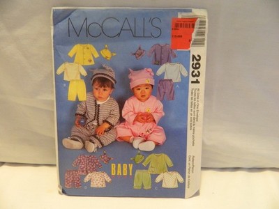 C-26 NEW UNCUT McCALL S PATTERN 2931 INFANTS JACKET, TOP, PANTS, HAT
