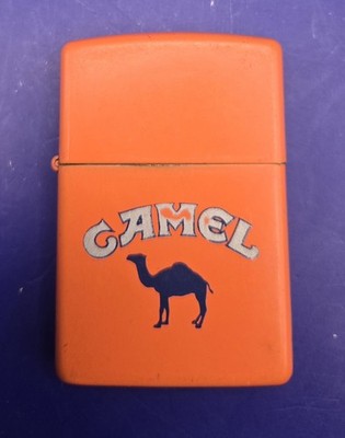Vintage Zippo CAMEL Cigarettes Logo Orange Matte Refillable