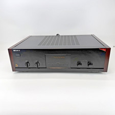 Sony TA-N220 Multi Channel Power Amplifier Wood Side Panels Works as intended