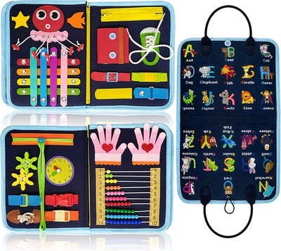 Busy Board Montessori Toys for Toddler Boys & Girls Gifts, Sensory Toys for T...