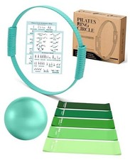 Pilates Ring Set, Home Pilates Kit for Women Pilates Equipment Ring and Teal