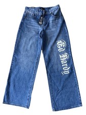 Ed Hardy Jeans Loose Fit Swallow Born Free Y2K Retro Wide leg Size 30 size32 NWT