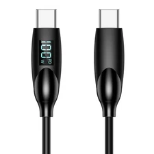 100W USB C cable with display for iPhone15/16,Samsung Galaxy,LG,laptop and More