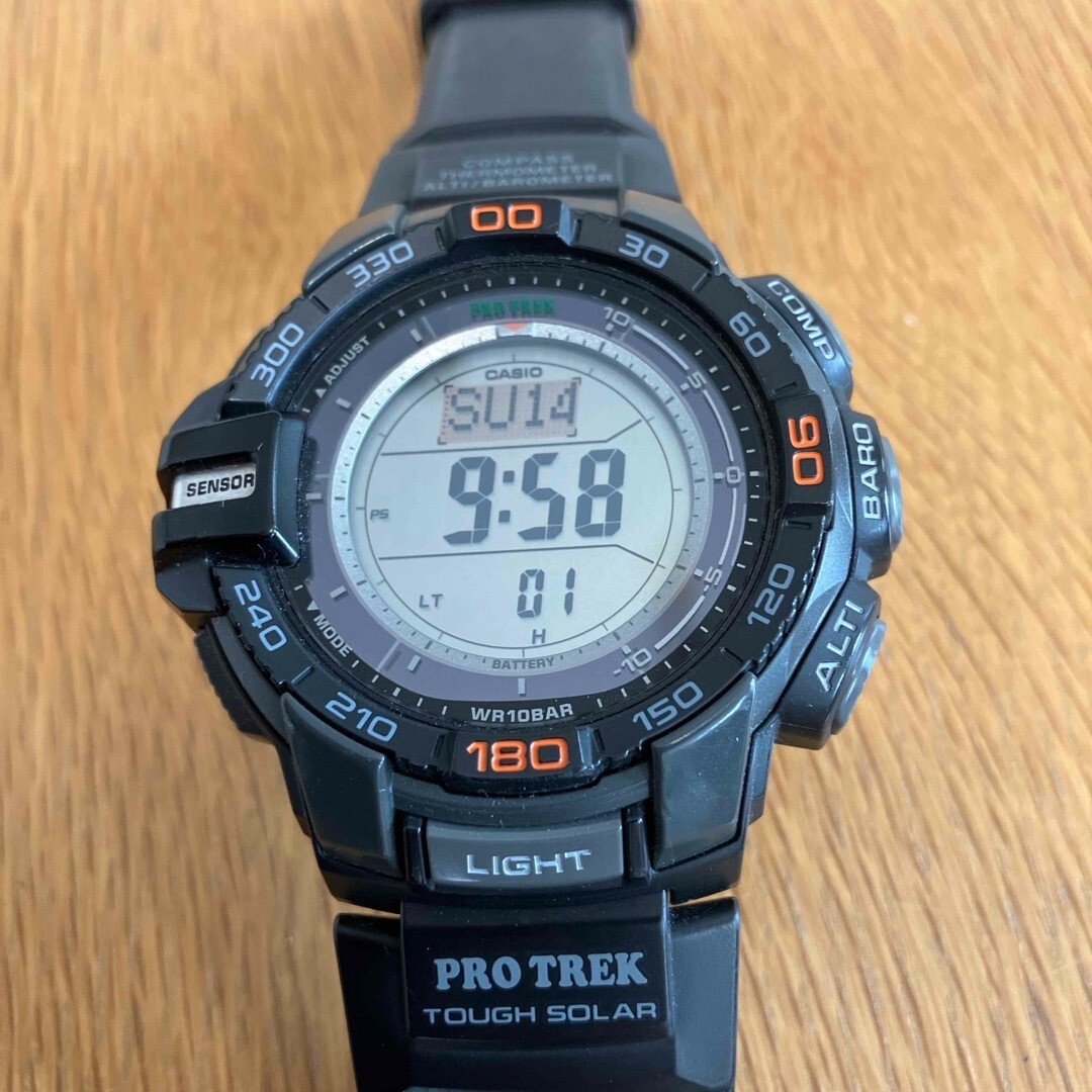 CASIO カシオ PRO TREK PRG-270 ソーラー充電 ブラック PRG270-1 | Black Watch - PRO TREK | CASIO