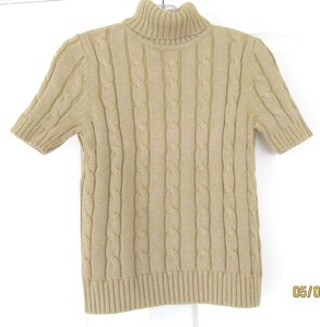 cotton cable knit turtleneck sweater