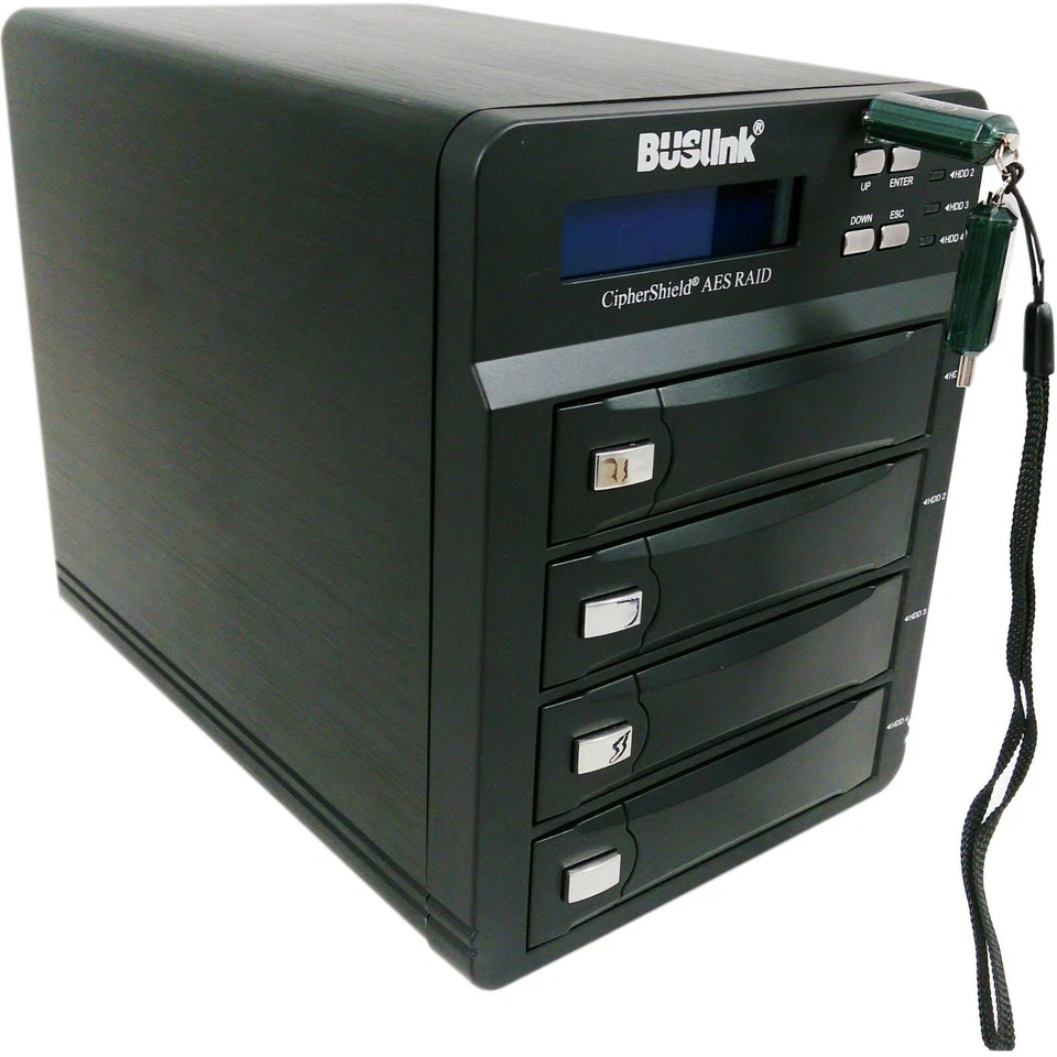 120 TB 4 Bay RAID FIPS 140-2 HIPAA 256-bit AES USB 3.0/eSATA Hardware Encrypted - Image 2 of 4