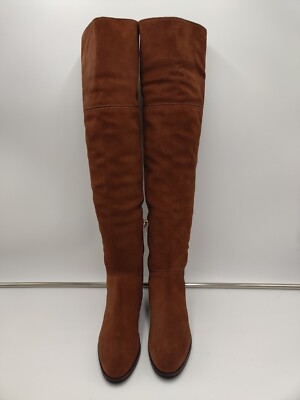 Women's Coach Lucia Saddle Over Knee Suede Boot Size M UK
