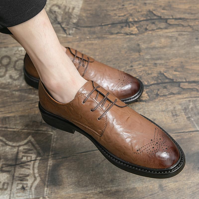 SAOLA Abito da uomo formale pump britannico punta a punta business Oxford scarpe stringate da matrimonio