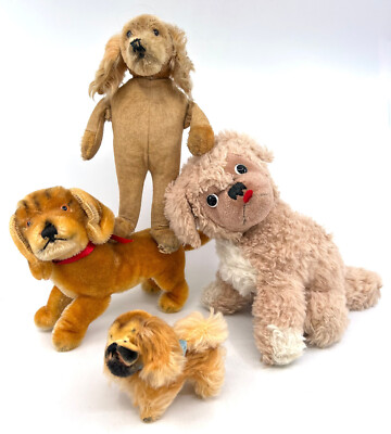 ぬいぐるみ Steiff Classic-Serie Dachshund Steiff Dog Collection of 4 Bazi Dachshund Waldili Peky Mohair and