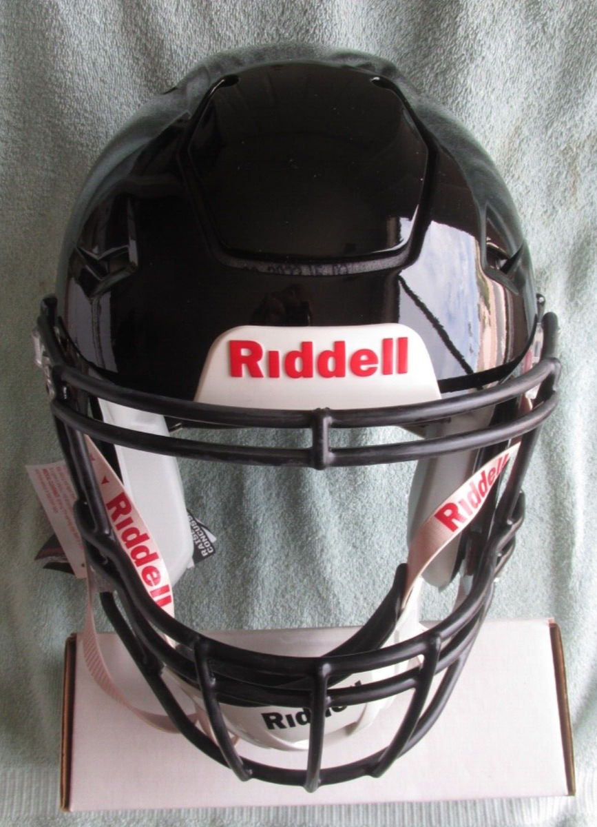 RIDDELL SPEEDFLEX GLOSSY BLACK FOOTBALL HELMET ADULT SIZE
