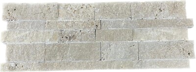 Noce Travertine Stacked Stone Ledger panel 7x20 - sample listing
