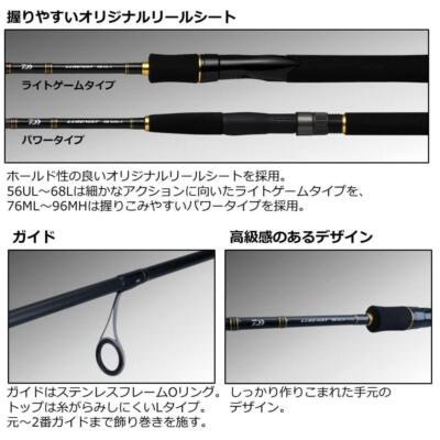 DAIWA LUAINIST MOBILE 96MH-4 BLACK Sea bass rod 5802936