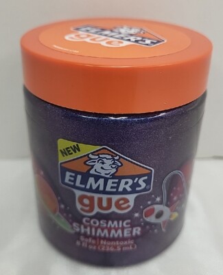 Elmers Gue Cosmic Shimmer Purple Nontoxic Safe 8 Fluid Ounce Jar