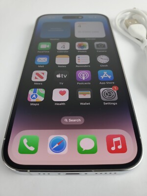 Apple iPhone 14 Pro - 512 GB - Silver (Unlocked) VERY GOOD 100% BATTERY
