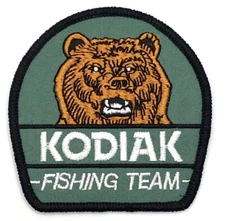 Kodiak Fishing Team Tobacco Dip Vintage Style Retro Iron Sew On Patch Cap Hat