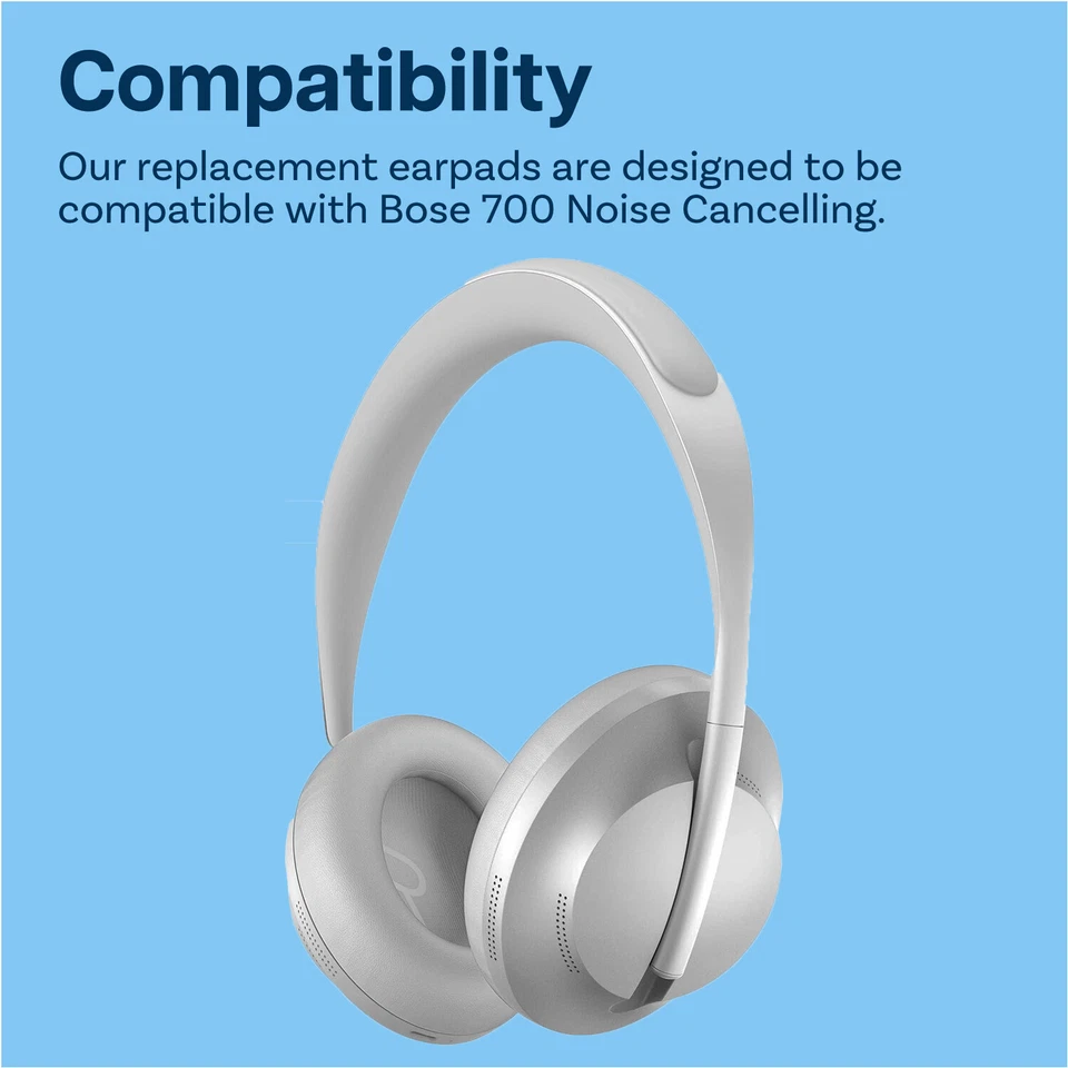 Cuscinetti Ricambio per Bose NC700 Noise Cancelling Cuffie - Memory Foam -Bianco - Immagine 4 di 4