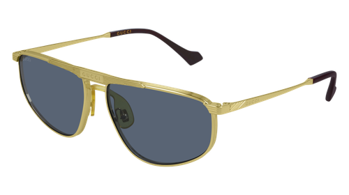 Gucci Occhiali da Sole GG0841S 003 Oro blu Uomo | eBay