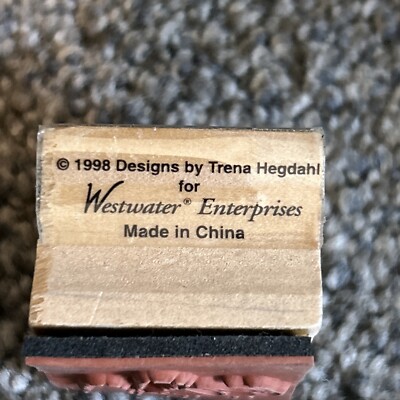 Westwater Enterprises Rubber Stamp 1998 Jumping Cricket New Wood Block