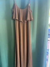 Show Me Your Mumu Maxi Bridesmaid Dress Light Brown Long Size XL