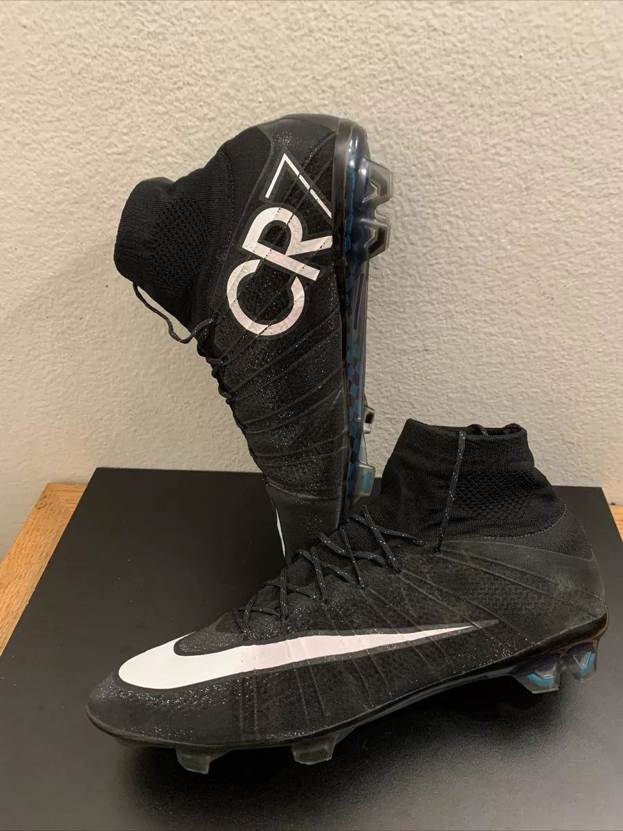 Nike Mercurial Superfly CR7 FG 677927-014 Black Neon Turquoise Sz 13