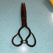 Antique Handmade Scissors Iron Hand Forged Primitive Retro Vintage Classic Old