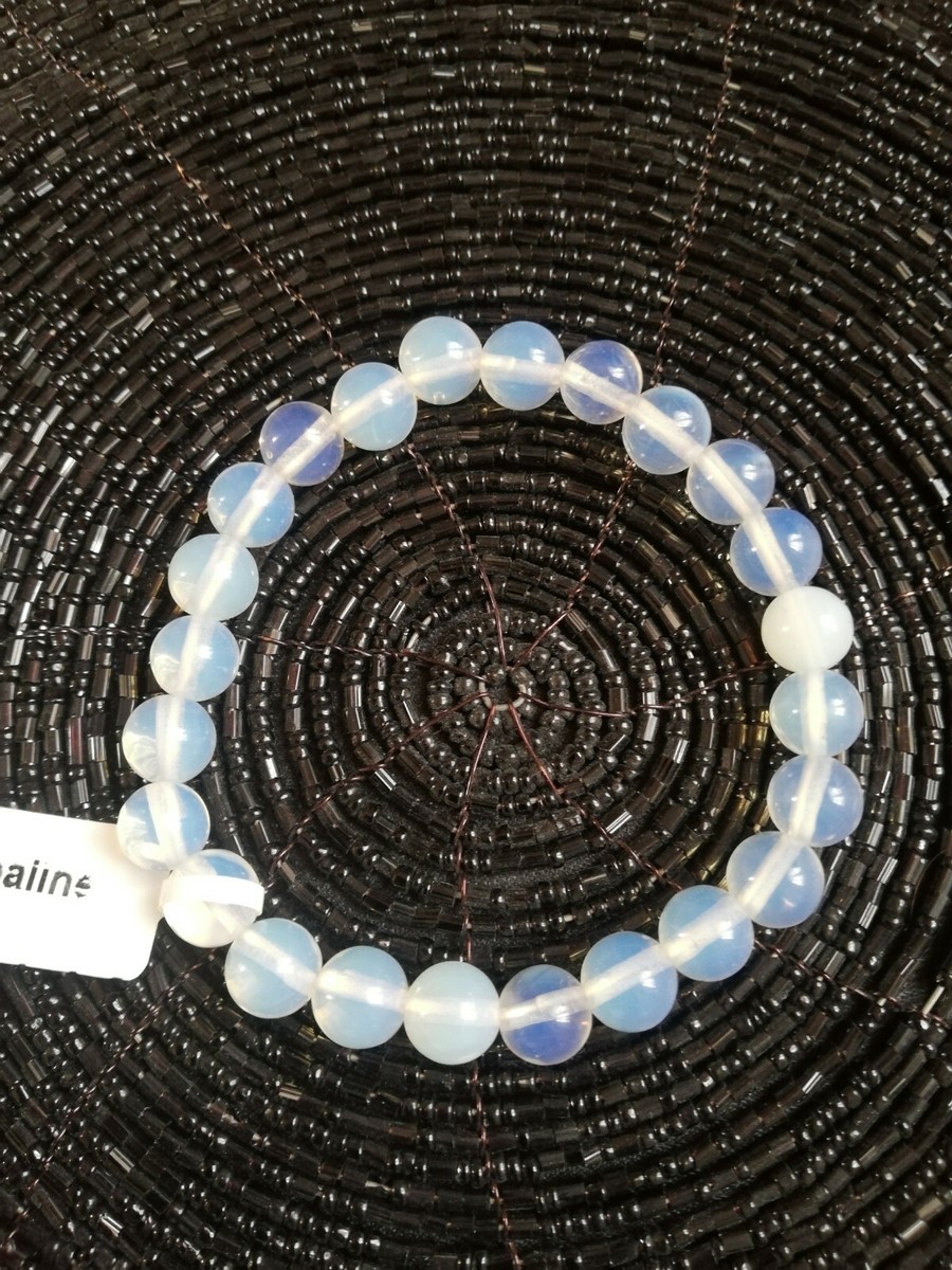 Bracelet Perles Opaline Naturelle 8mm - Véritable Pierre, Lithothérapie - Neuf Avec étiquettes