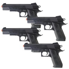 QTY 4 - Dark Ops Airsoft P338 Airsoft Hand Gun Full Size Spring Pistol w 6mm BBs