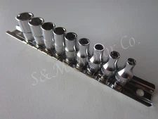 BRITISH ASSOCIATION BA 9 PIECE SOCKET SET TOOL BSA TRIUMPH NORTON AJS MATCHLESS