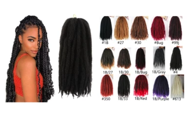 Kuknus Marley Zopf 20" weich n seidiges Haar zum Häkeln Conrnow Beschichtung Flechten