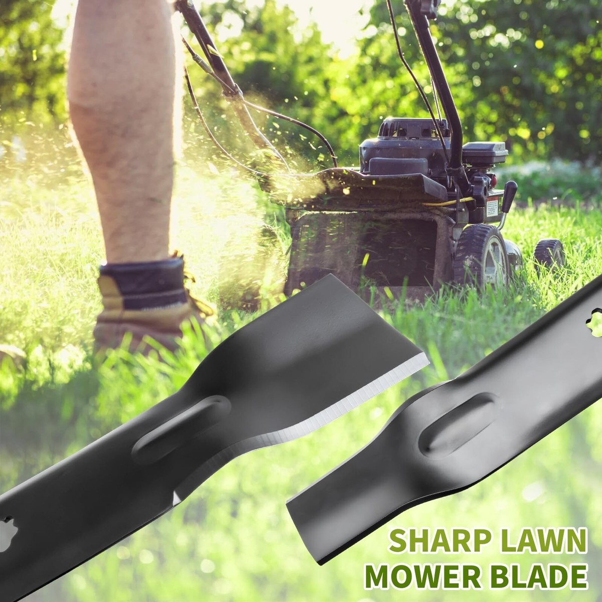 3 Lame Ricambio GY20852 Per Tosaerba 3 Lame Pacciamatura Per Tosaerba John Deere X140 D140 D150 D160 X165 - GY20852 Fuji 16 80 - Foto 6