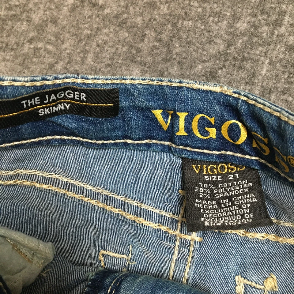 Jeans Vigoss Niñas 2T Ajustados The Jagger Cat Kitty Lentejuelas Nuevos con Etiquetas Foto 3 de 4